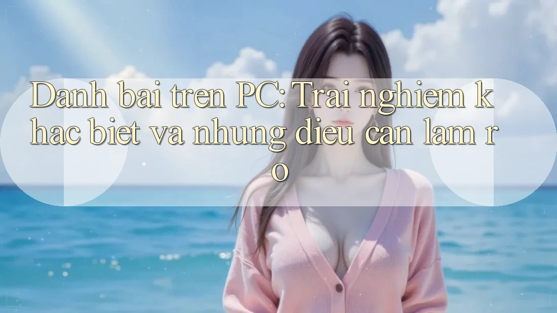 Danh bai tren PC: Trai nghiem khac biet va nhung dieu can lam ro