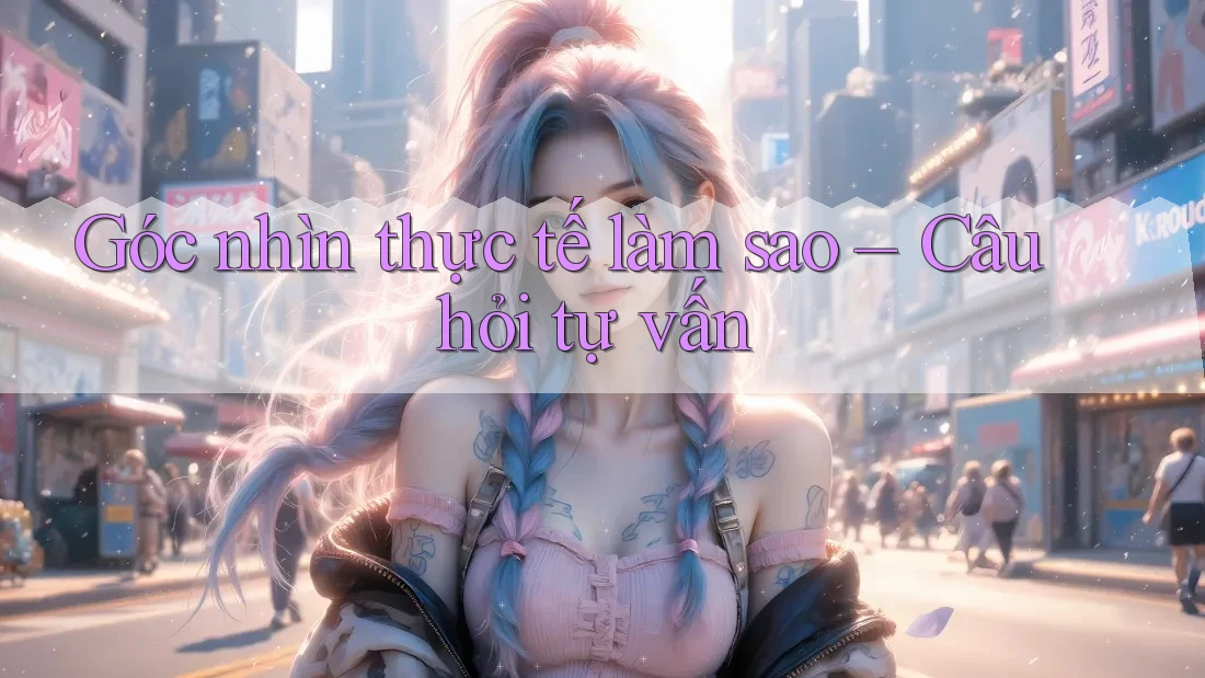 Góc nhìn thực tế làm sao – Câu hỏi tự vấn