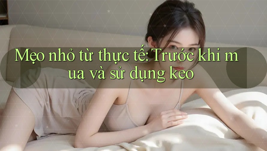 Mẹo nhỏ từ thực tế: Trước khi mua và sử dụng keo