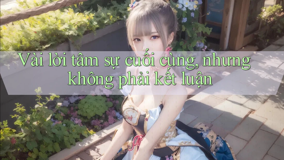 Vài lời tâm sự cuối cùng, nhưng không phải kết luận